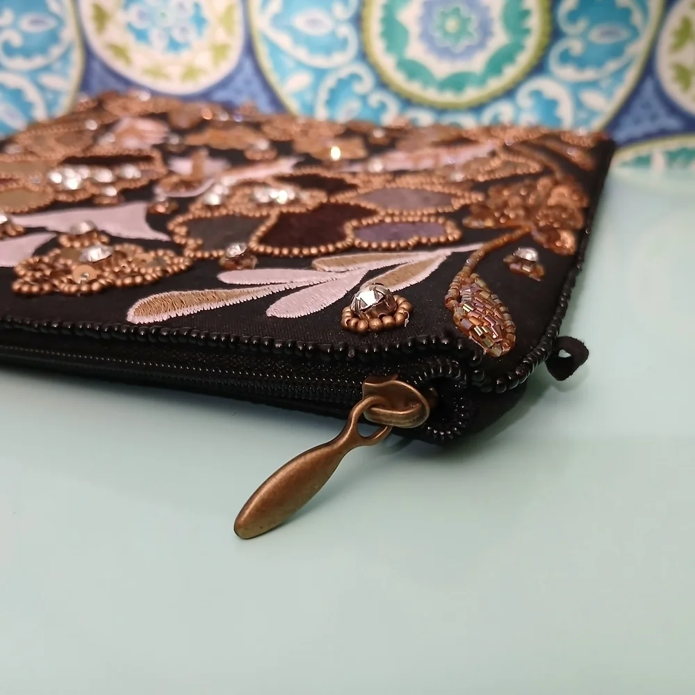 Bamboo Trading Co. Floral Embroidered Clutch